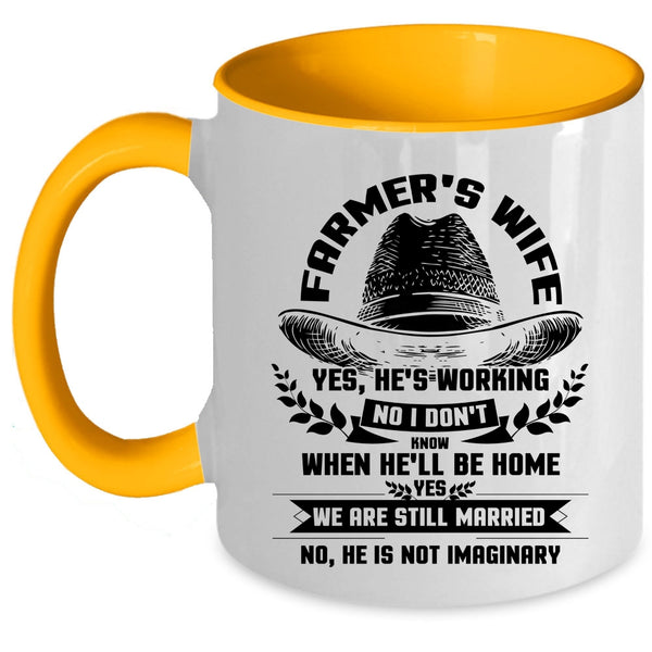 Beautiful Farmer's Wife Coffee Mug, Farmer's Wife Accent Mug