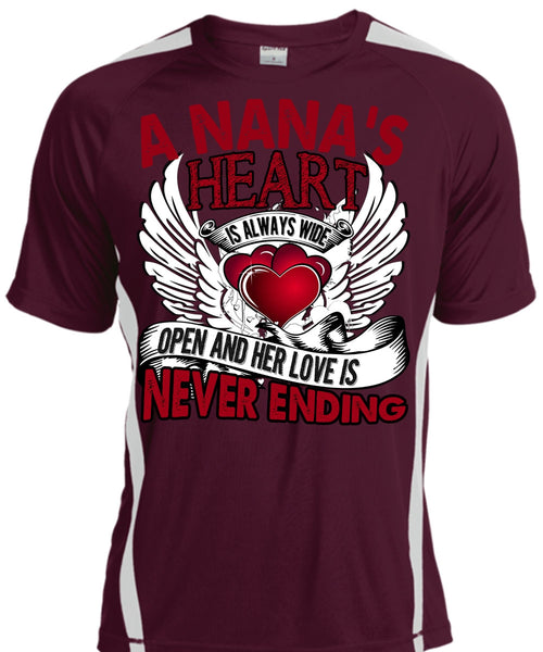 A Nana's Heart Is Always Wide T Shirt, Being A Nana T Shirt, Cool Shirt