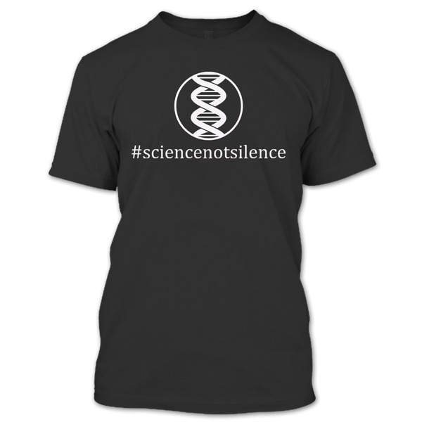 A black t-shirt with the shopify logo