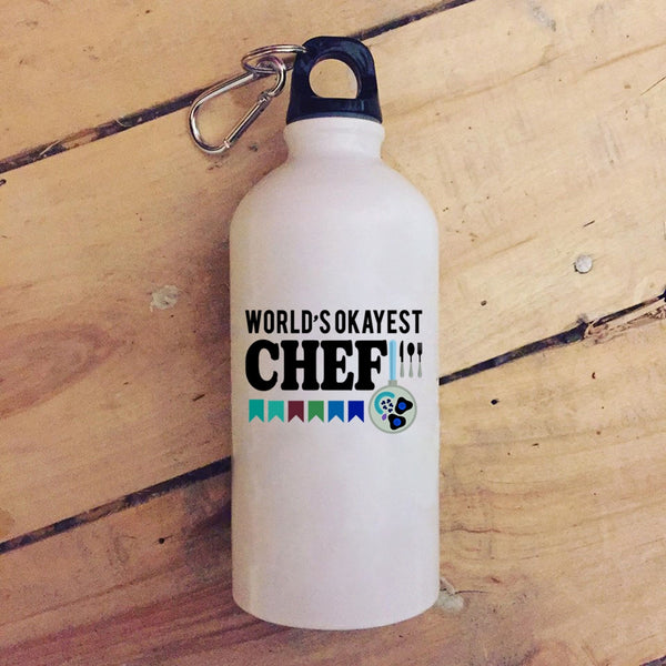 World's Okayest Chef 20 oz Stainless Steel Bottle,Cool Gift For Chef Outdoor Sports Water Bottle