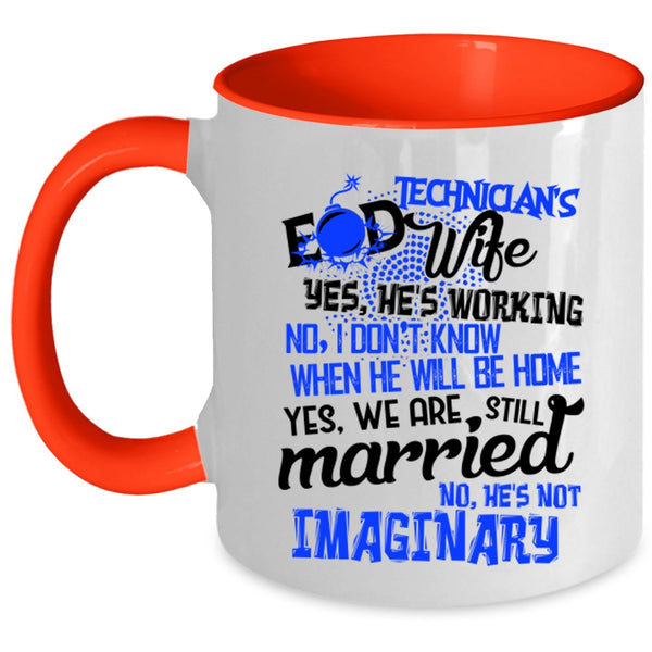 Cool Just Married Coffee Mug, EOD Technician's Wife Accent Mug