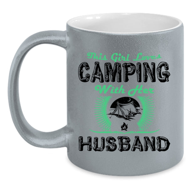 This Girl Loves Camping With Her Husband Cup, Marry Mug