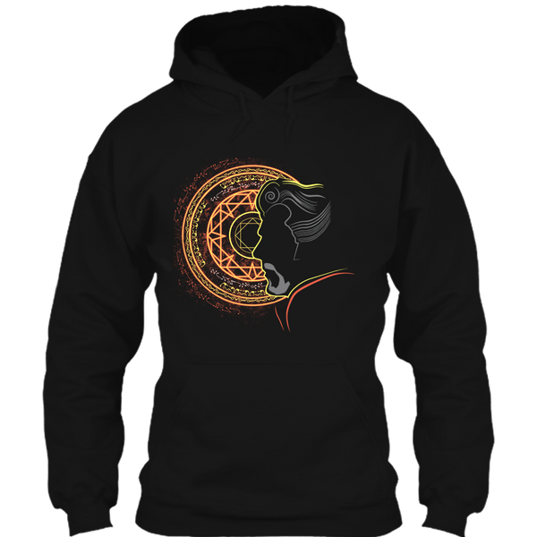 A black t-shirt with the shopify logo