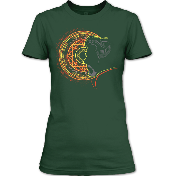 A black t-shirt with the shopify logo