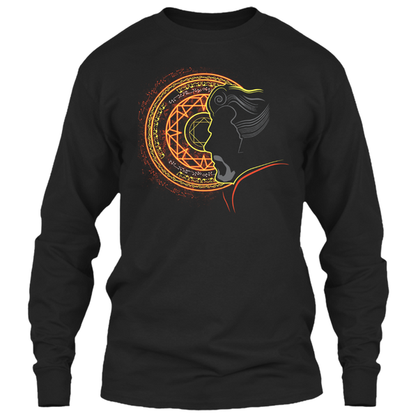 A black t-shirt with the shopify logo