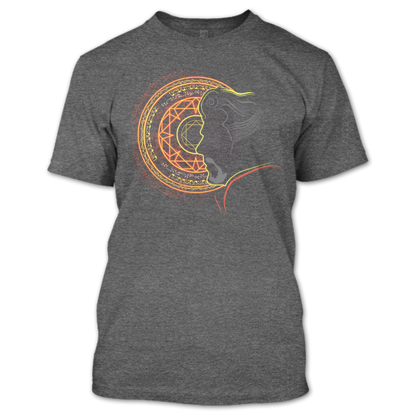 A black t-shirt with the shopify logo