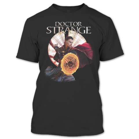 A black t-shirt with the shopify logo