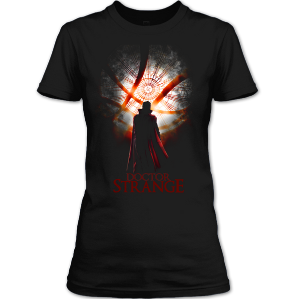 A black t-shirt with the shopify logo