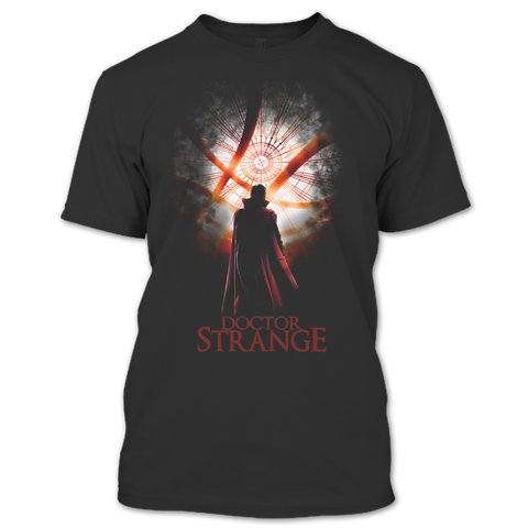 A black t-shirt with the shopify logo