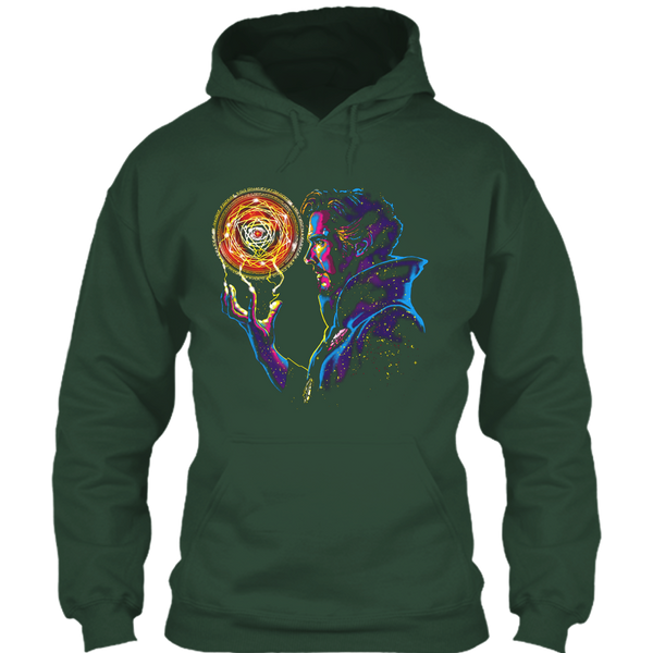 A black t-shirt with the shopify logo