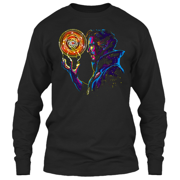 A black t-shirt with the shopify logo