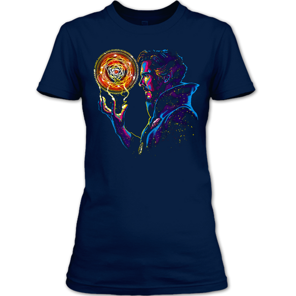 A black t-shirt with the shopify logo