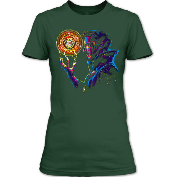 A black t-shirt with the shopify logo