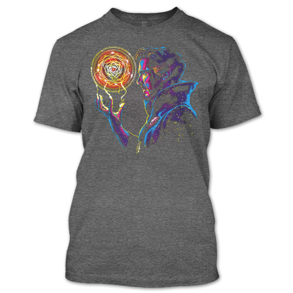 A black t-shirt with the shopify logo