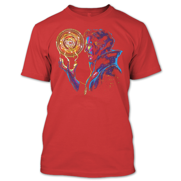 A black t-shirt with the shopify logo