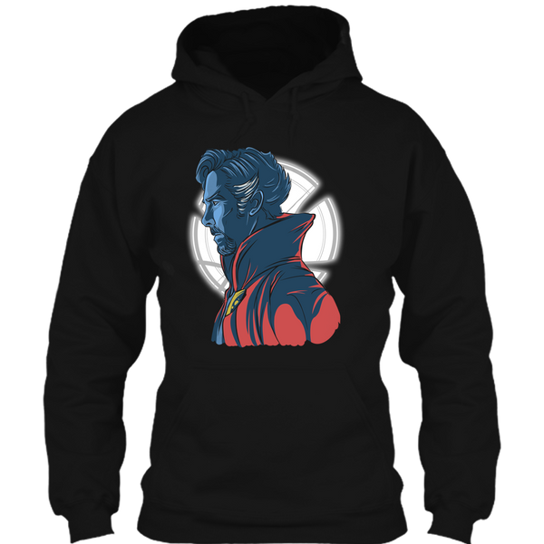 A black t-shirt with the shopify logo