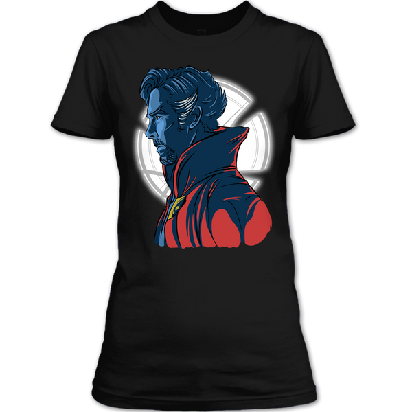 A black t-shirt with the shopify logo