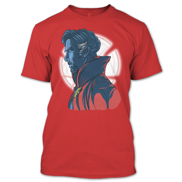 A black t-shirt with the shopify logo