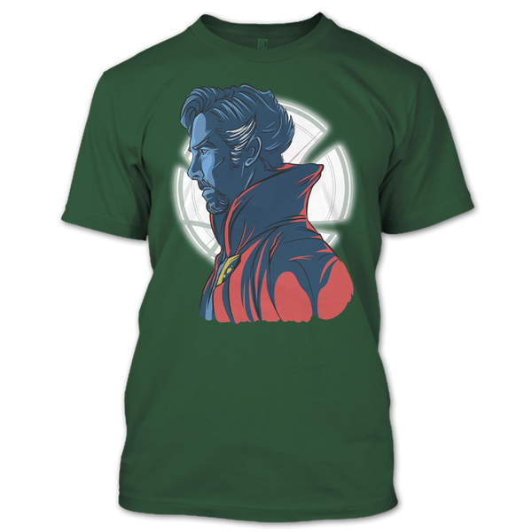 A black t-shirt with the shopify logo