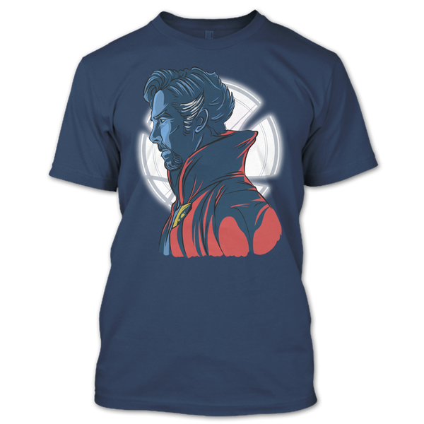 A black t-shirt with the shopify logo