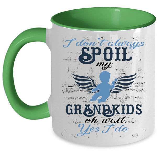 Awesome Grandparent Coffee Mug, I Don't Always Spoil My Grandkids Accent Mug