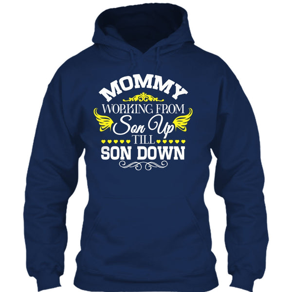 A black t-shirt with the shopify logo