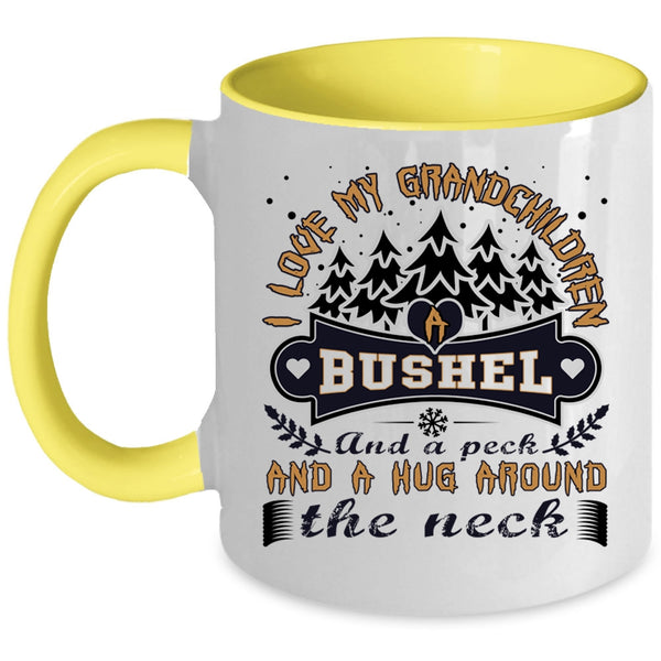 Christmas Gift For Dad Coffee Mug, I Love My Grandchildren Accent Mug