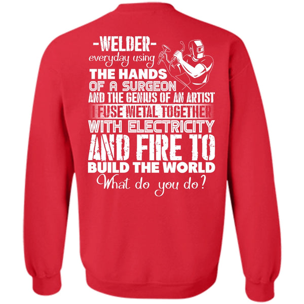 Build The World T Shirt, I Love Welding Sweatshirt