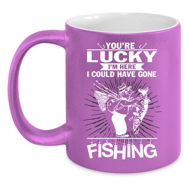 I Could Have Gone Fishing Coffee Mug, Outdoor Coffee Cup