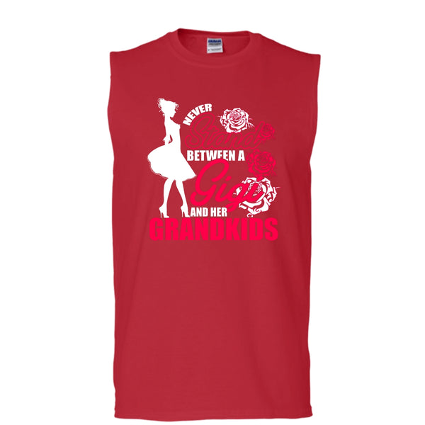 Never Stand T Shirt, Between A Gigi And Her Grandkids Tank Top (Men's Cotton Sleeveless)