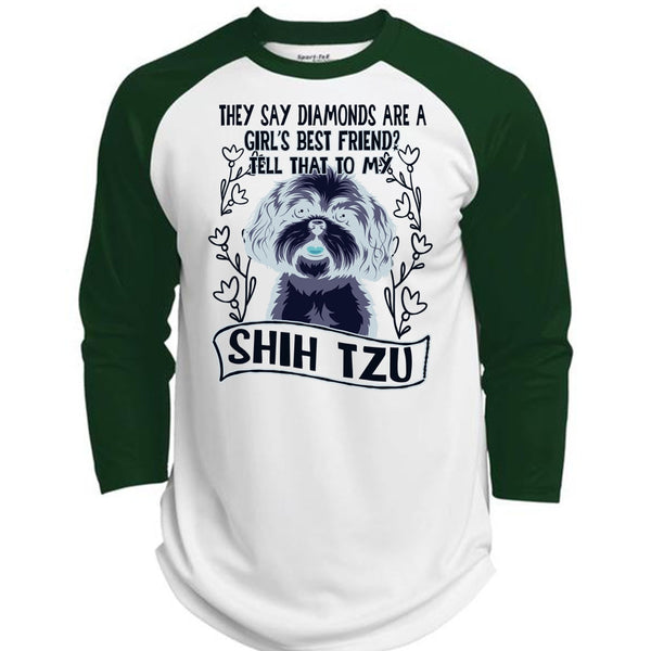 Tell That To My Shih Tzu T Shirt, I Love My Dog T Shirt, Awesome T-Shirts  (Polyester Game Baseball Jersey)