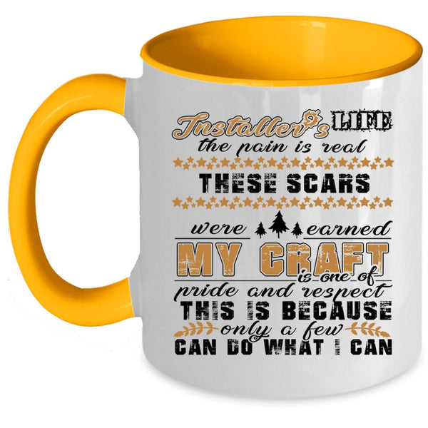 Christmas Gift For Installer Coffee Mug, Installer's Life Accent Mug