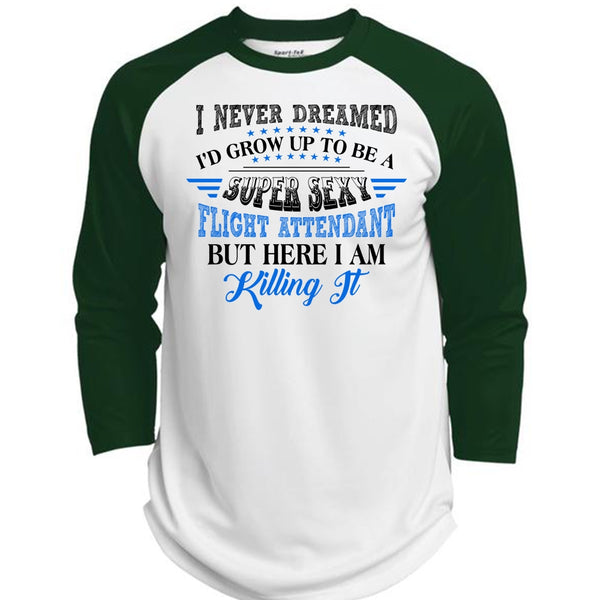 I'd Grow Up To Be A Flight Attendant T Shirt, I Am Killing It T Shirt, Career T Shirt  (Polyester Game Baseball Jersey)