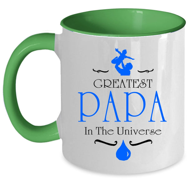 Best Gift For My Husband Coffee Mug, Greatest Papa In The Universe Accent Mug