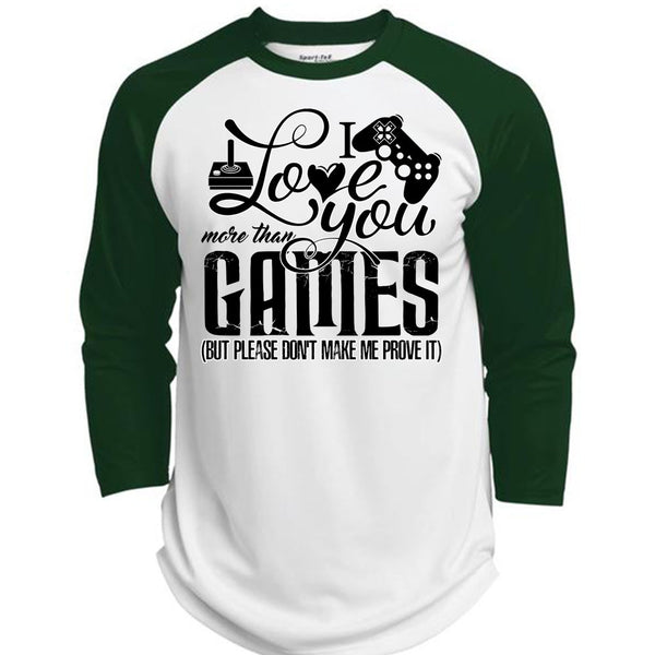 I Love You More Than Games T Shirt, I Love Gaming T Shirt, Awesome T-Shirts  (Polyester Game Baseball Jersey)