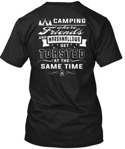 A black t-shirt with the shopify logo