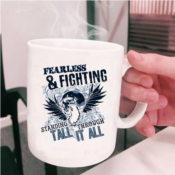 Cool Gift For Veteran Coffee Mug, Fearless And Fighting Cup