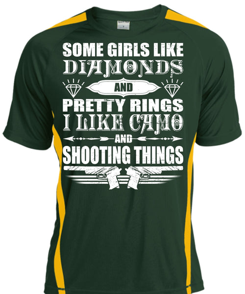 I Like Camo And Shooting Things T Shirt, Girls Like Diamonds T Shirt, Cool Shirt