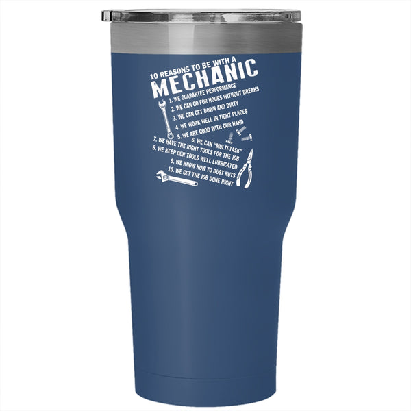 10 Reasons To Be A Mechanic Tumbler 30 oz Stainless Steel, Being A Mechanic Travel Mug