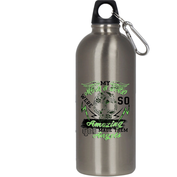 My Mom And Dad Were So Amazing 20 oz Stainless Steel Bottle,God Made Them Angels Outdoor Sports Water Bottle