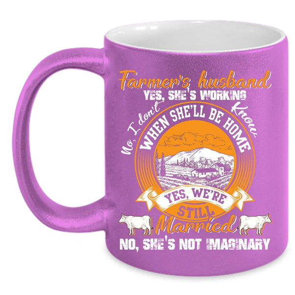 Farmer's Husband Coffee Mug, Cool Just Married Coffee Cup