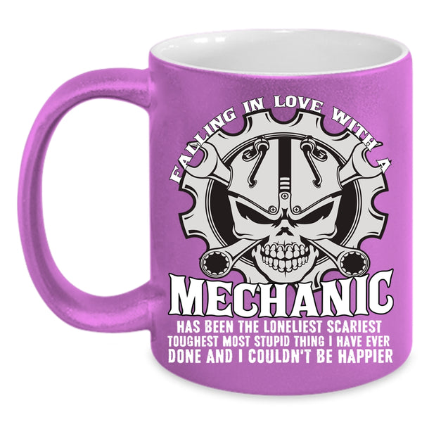 Falling Love With A Mechanic Coffee Mug, I Love Mechanic Coffee Cup