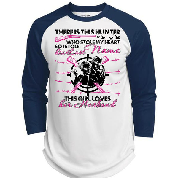 There Is This Hunter T Shirt, I Love Husband T Shirt, Awesome T-Shirts  (Polyester Game Baseball Jersey)