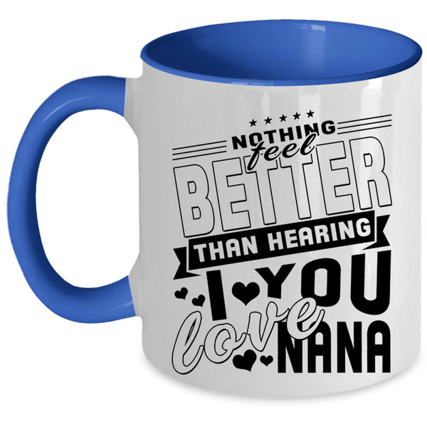 Cute Grandkids Coffee Mug, I Love You Nana Accent Mug