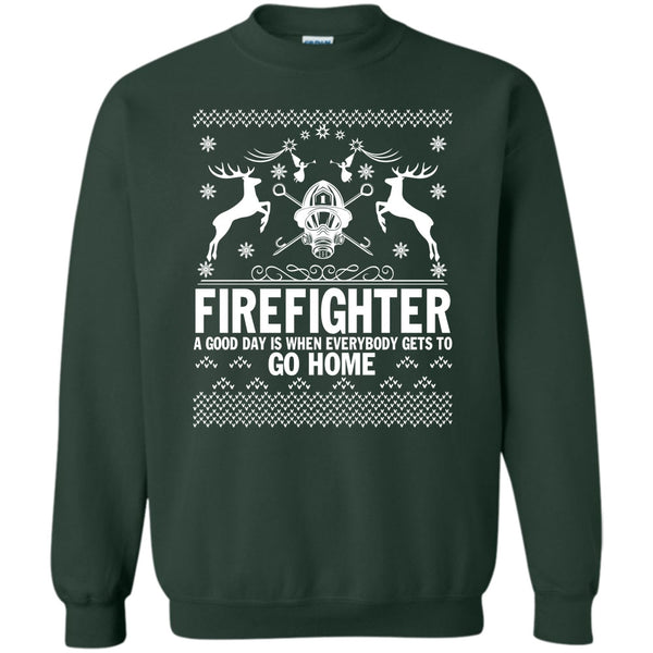 Coolest Firefighter Ever T Shirt, Merry Christmas Gift Sweatshirt