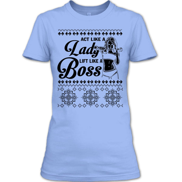 Act Like A Lady T Shirt, Lady Merry Christmas T Shirt