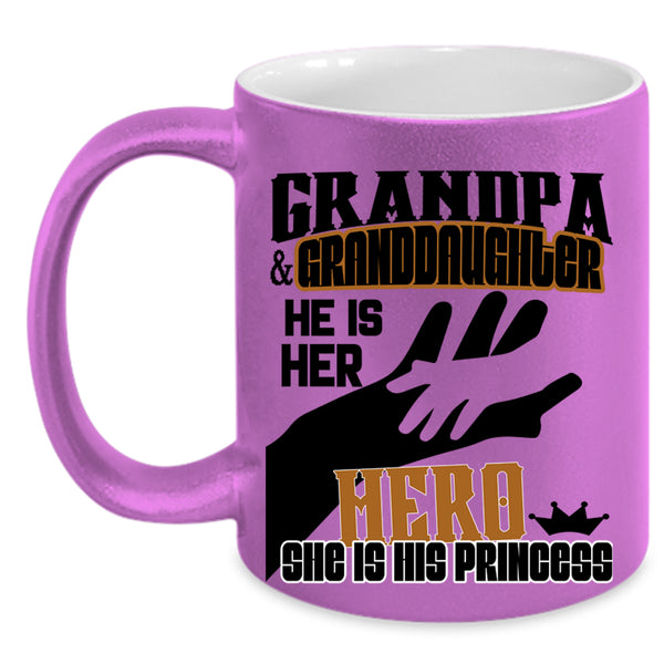 Best Grandpa Coffee Mug, Grandpa And Granddaughter Accent Mug