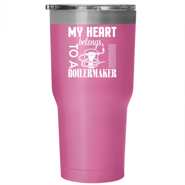 My Heart Belongs To A Boilermaker Tumbler 30 oz Stainless Steel, I Love Boilermaker Travel Mug
