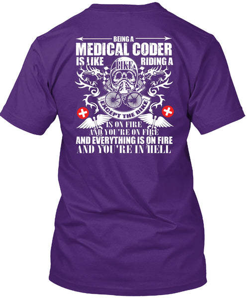 Being A Medical Coder T Shirt, You're In Hell T Shirt