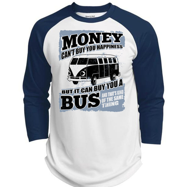 Money Can't Buy You Happiness T Shirt, I Love Bus T Shirt, Awesome T-Shirts  (Polyester Game Baseball Jersey)
